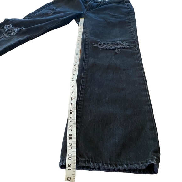 Men’s Levi’s 514 Straight Fit Black Distressed Jeans Size 33 x 32 - Picture 4 of 12